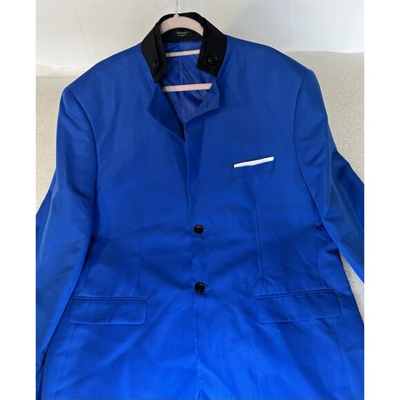 COOFANDY Men Royal Blue XXL Evening Suit Blazer Jacket 2/3 Button-Prom-Holiday - Picture 1 of 10